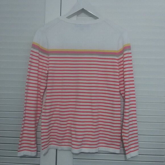 Tommy Hilfiger Sweater Colorful Iconic Color Block Striped Round Neck Pullover - Picture 6 of 7